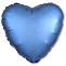 18" Сердце Azure сатин (синий) /1204-0837